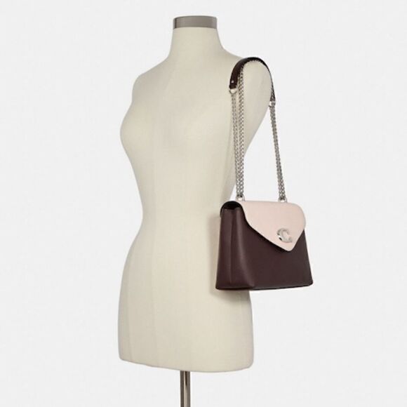 New Coach Leather Shoulder & Crossbody Bag In Colorblock - Picture 6 of 16